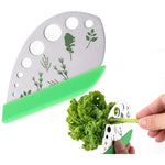 Tocator manual pentru ierburi Flippy, instrument de curatat frunze, margini ascutie, 9 gauri de diferite dimensiuni,