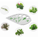 Tocator manual pentru ierburi Flippy, instrument de curatat frunze, margini ascutie, 9 gauri de diferite dimensiuni,