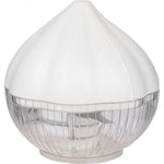 Tocator manual pentru usturoi, in forma de usturoi, cutite rezistente, utilizare prin apasare, material ABS si inox,
