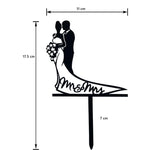 Topper Tort, Flippy, Model 1 Mr&Mrs, 17.5 x 11 cm, Negru