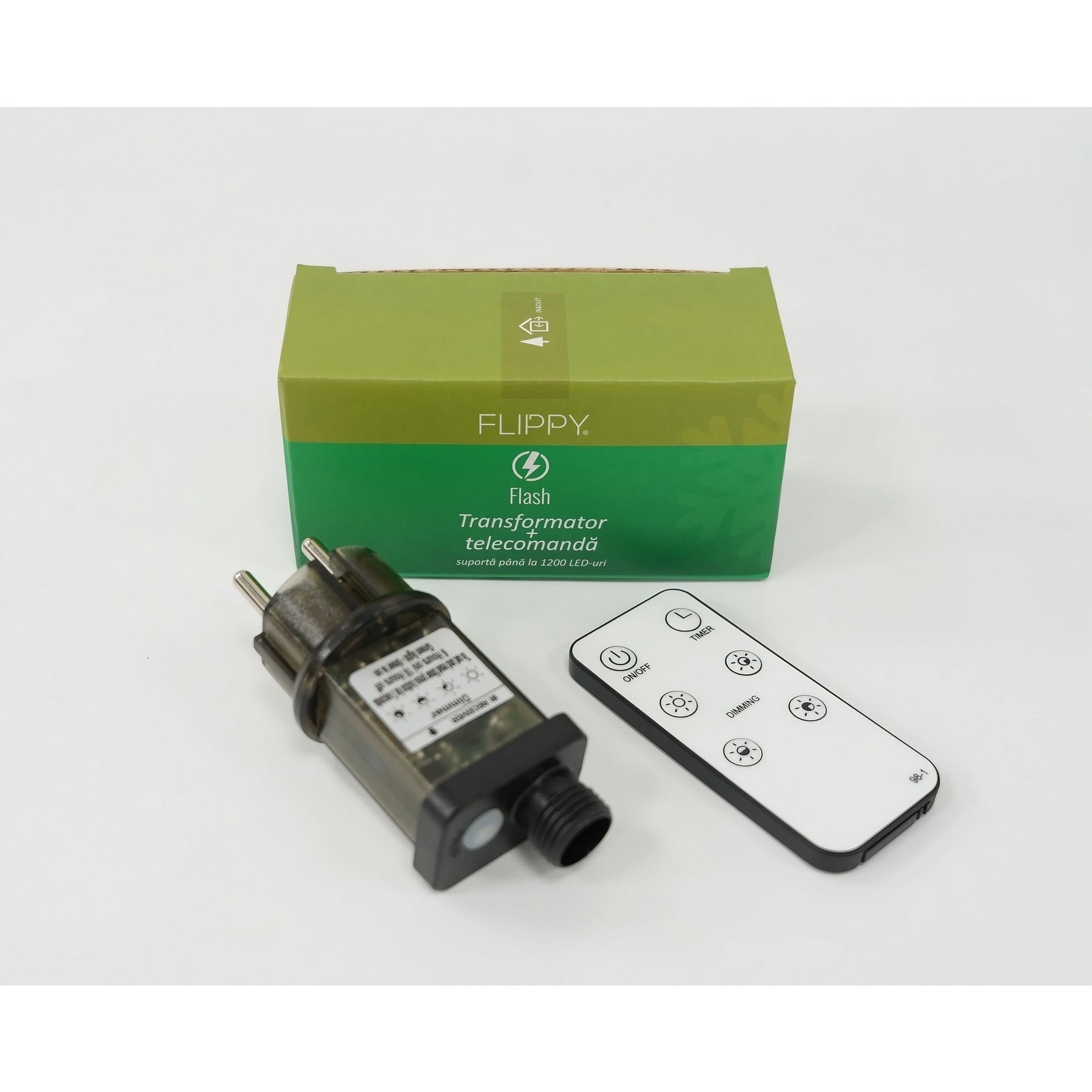 Transformator cu Telecomanda Inclusa, Flippy, Flash, pentru Instalatii Luminioase LED, Suporta pana la 1200 LED-uri, 31