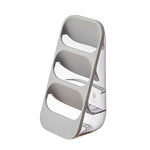Suport - Organizator pentru Tacamuri, Flippy, 3 Compartimente, Suport pentru Cosmetica, Ustensile, Material PP Durabil,