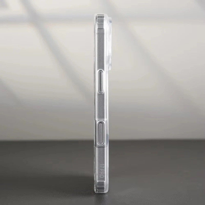 Husa Telefon, Flippy, Compatibila Apple iPhone 17 AIR, MagSafe, Antisoc, din Silicon + TPU, Transparent