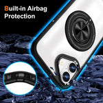 Husa de Protectie TPU, Flippy, pentru iPhone 16, Anticadere, cu Incarcare Wireless, Tehnologie Magsafe, Inel Magnetic