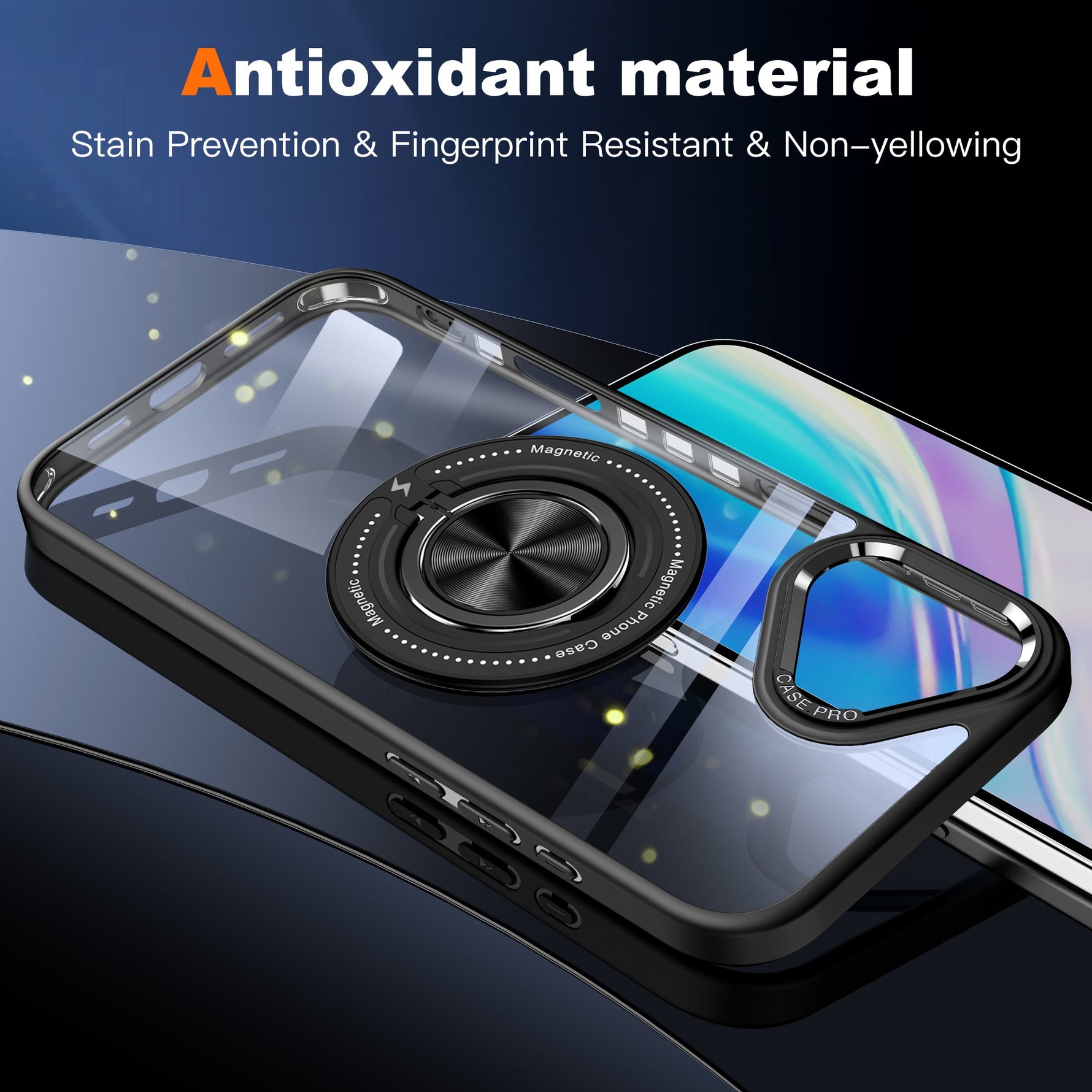 Husa de Protectie TPU, Flippy, pentru iPhone 16 Plus, Anticadere, cu Incarcare Wireless, Tehnologie Magsafe, Inel