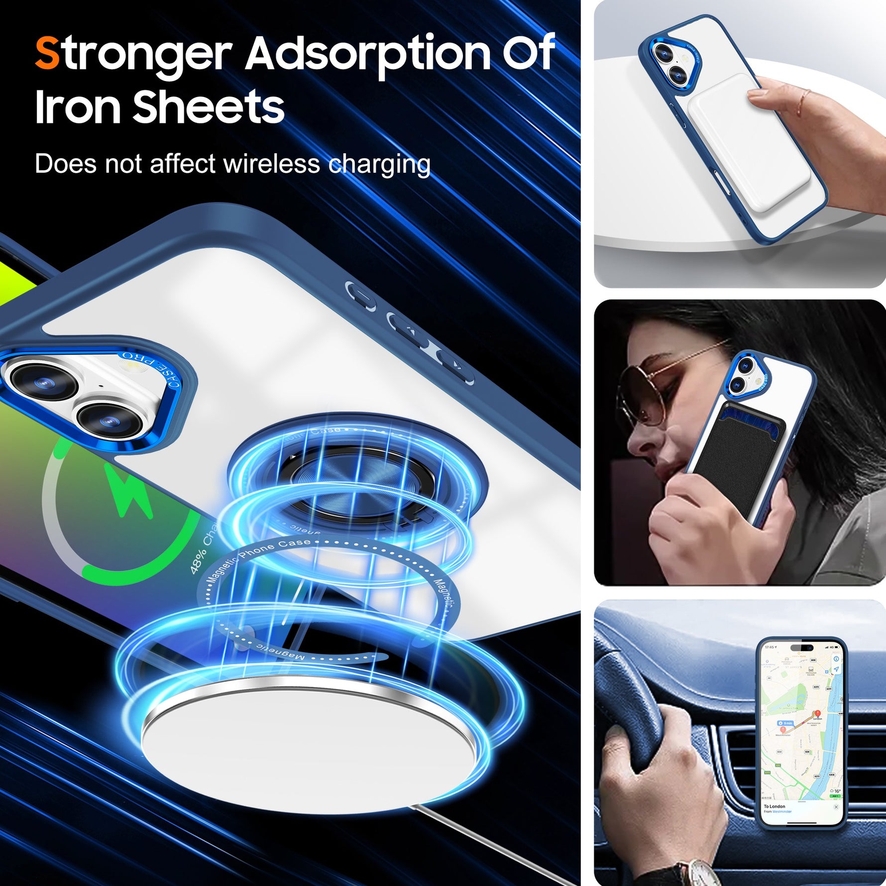 Husa de Protectie TPU, Flippy, pentru iPhone 16, cu Incarcare Wireless, Tehnologie Magsafe, Inel Magnetic Rotativ cu