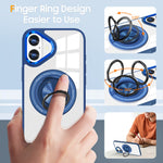 Husa de Protectie TPU, Flippy, pentru iPhone 16 Plus, cu Incarcare Wireless, Tehnologie Magsafe, Inel Magnetic Rotativ