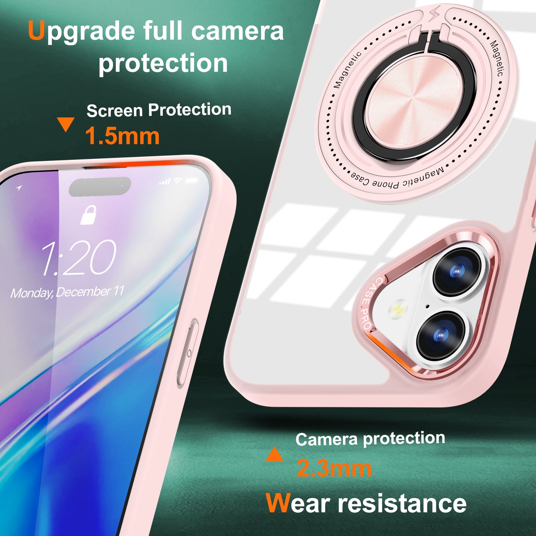 Husa de Protectie TPU, Flippy, pentru iPhone 16, Anticadere, cu Incarcare Wireless, Tehnologie Magsafe, Inel Magnetic