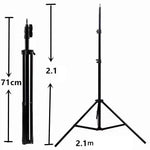 Trepied, Flippy, 210 cm, Metalic, Extensibil, 5 x 5 x 71 cm, Negru