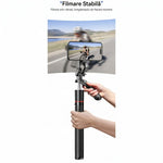 Selfie Stick Pentru Telefon, Flippy, Trepied Aluminiu Extensibil, Telecomanda Bluetooth Reincarcabila, Pentru
