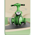 Tricicleta pentru copii Flippy, pedalare, impingere, lumini si sunete, pedale antiderapante, material dur, cos