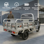 Triciclu Electic de Marfa Chuanqi, Saige, Fara Permis, Motor 1600W, Baterie 72V32Ah, Autonomie 60km, 250x88x115 cm,