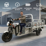 Triciclu Electic de Marfa Chuanqi, Saige, Fara Permis, Motor 1600W, Baterie 72V32Ah, Autonomie 60km, 250x88x115 cm,