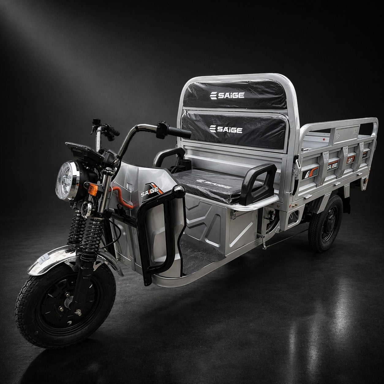 Triciclu Electic de Marfa Chuanqi, Saige, Fara Permis, Motor 1600W, Baterie 72V32Ah, Autonomie 60km, 250x88x115 cm,