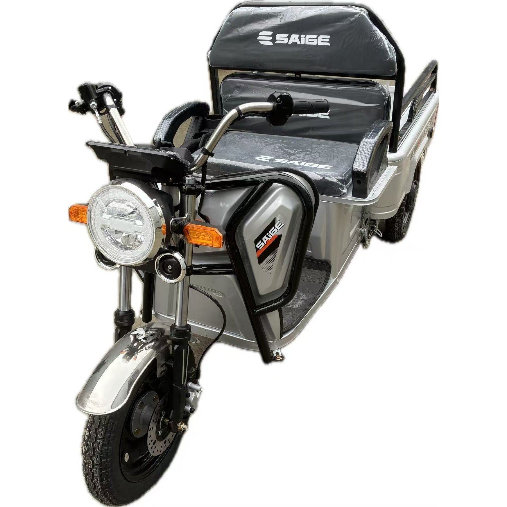 Triciclu Electric de Marfa XPB, Saige, Viteza Maxima 25 km/h, Motor 1600W, Baterie 60V/20Ah, Fara Permis,
