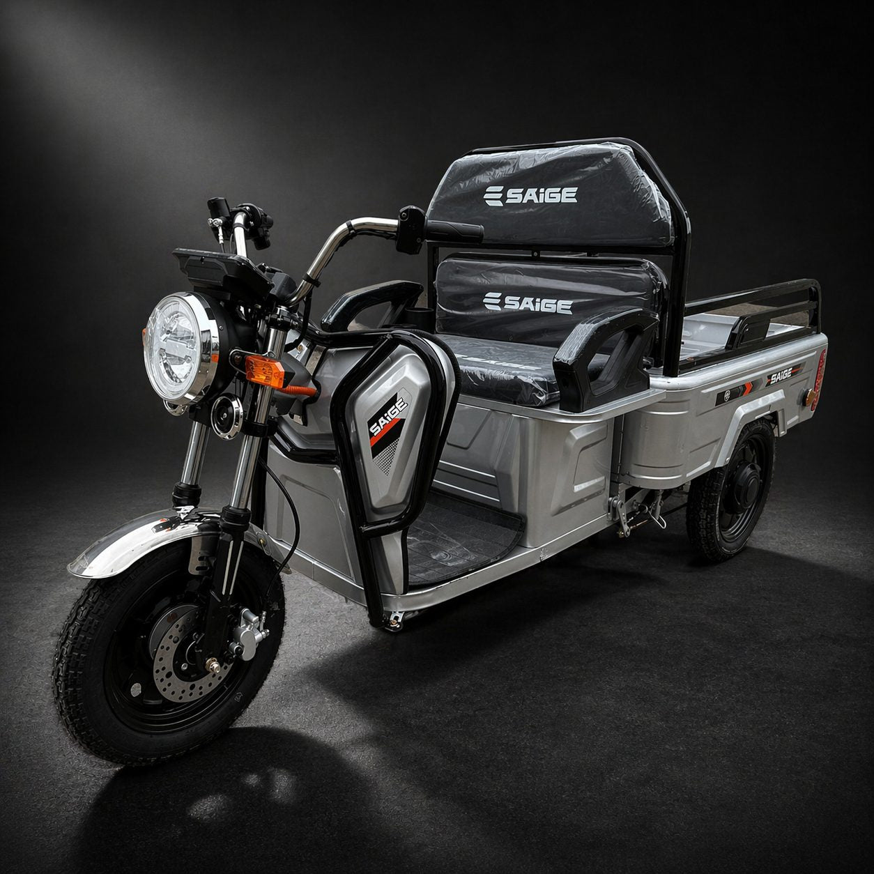 Triciclu Electric de Marfa XPB, Saige, Viteza Maxima 25 km/h, Motor 1600W, Baterie 60V/20Ah, Fara Permis,