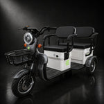 Triciclu Electric V6, Saige, Fara Permis, cu Doua Locuri, Motor 1800W, Baterie 72V24Ah, Autonomie 60km, 220x88x105 cm,