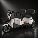 Triciclu Electric V6, Saige, Fara Permis, cu Doua Locuri, Motor 1800W, Baterie 72V24Ah, Autonomie 60km, 220x88x105 cm,