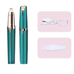 Trimmer Facial, Flippy, pentru Sprancene, Incarcare USB, 1.5 x 13 cm, din ABS, Verde