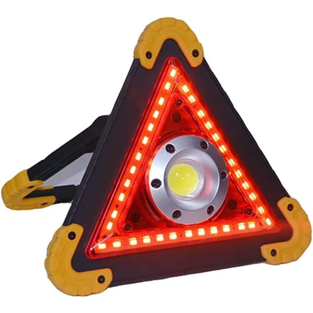 Triunghi Multifunctional de Avertizare, Flippy, Lanterna LED, Impermeabil IP65, 800 lm, 2 x AA, Functie Incarcare