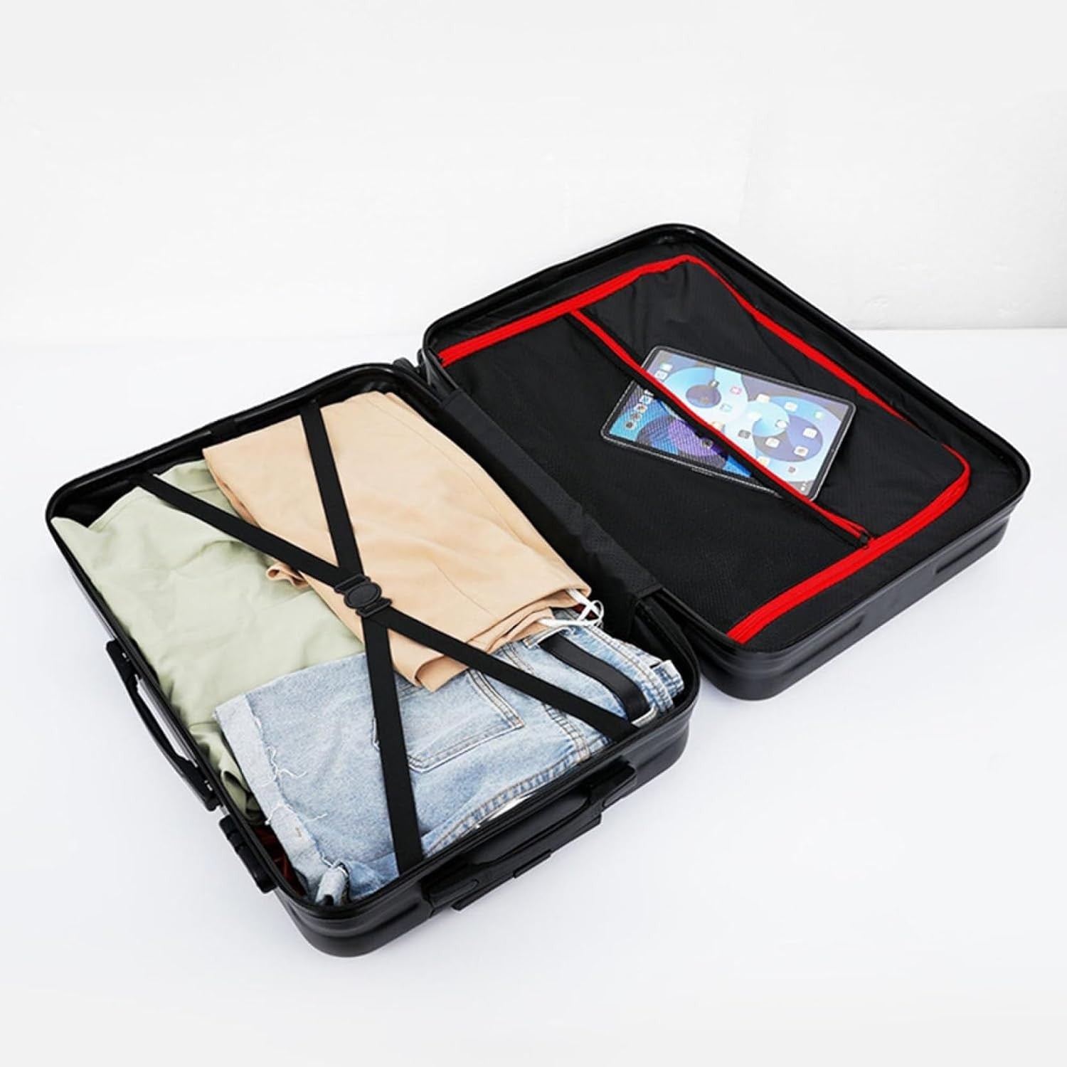 Troler de Calatorie, Flippy, 56 x 35 x 22 cm, 4 Roti, Maner Reglabil, din ABS, cu Fermoar, Blocare cu Cod, Impermeabil,