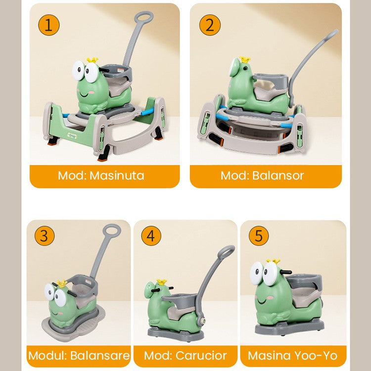 Masinuta Balansor Multifunctionala pentru Copii, Flippy, Model Cal Scooter de tip Masinuta Balansor, Varsta 1-3 ani, 93
