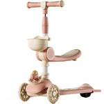 Trotineta Multifunctionala 3 in 1, Flippy, pentru Copii, 1-7 Ani, cu Lumini si Muzica, Reglabil 360, Pliere Usoara,