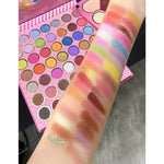 Trusa de Machiaj, KEVIN & COCO, Princess Palette. Fard de Pleoape, Iluminator, Corector, Ruj, 79 culori, 19.7 x 20 x 2