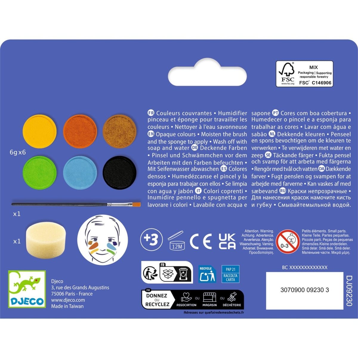 Trusa make-up culori natur non alergice, Djeco