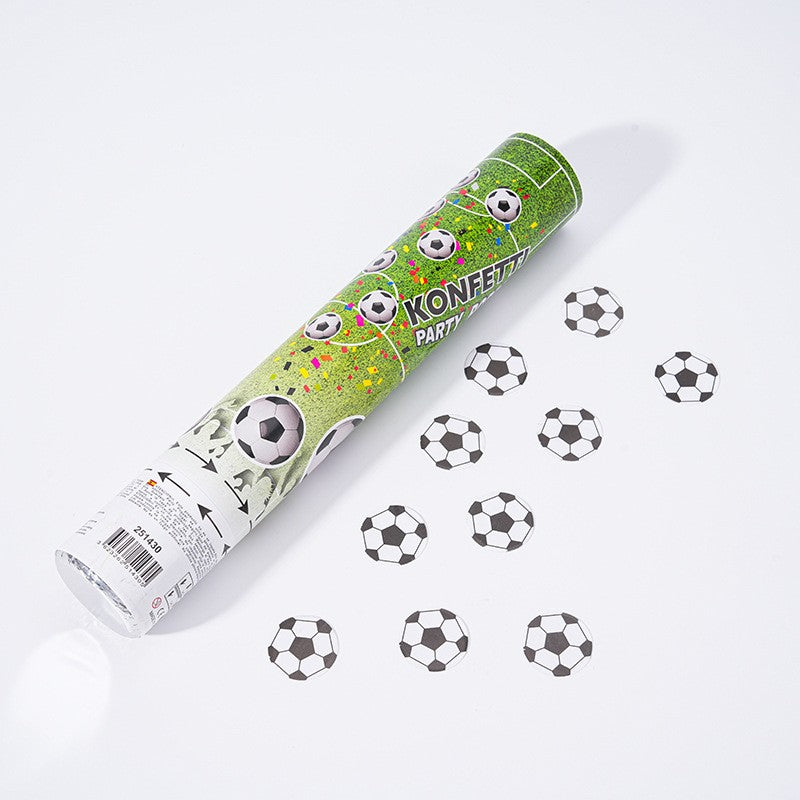 Tun Confetti, Flippy, Model Mingi de Fotbal, 28 cm, Ambalaj din Carton, Eliberare prin Rasucire, Alb Negru
