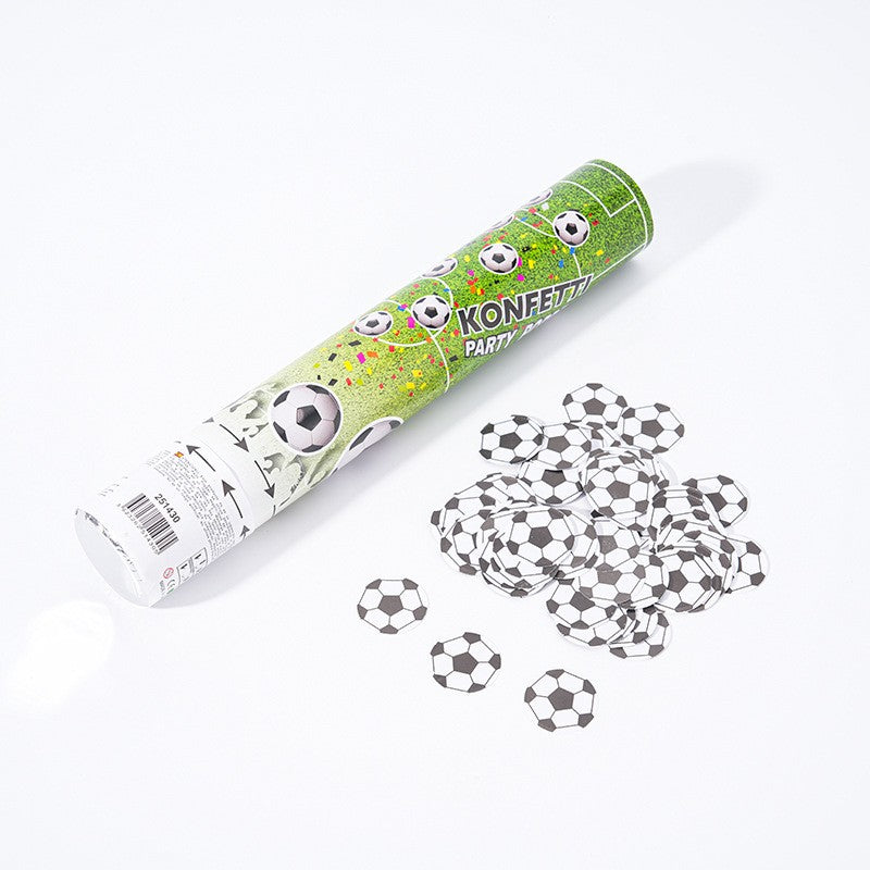 Tun Confetti, Flippy, Model Mingi de Fotbal, 28 cm, Ambalaj din Carton, Eliberare prin Rasucire, Alb Negru