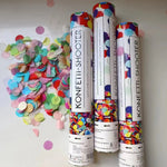 Tun de Confetti, 40 cm. Flippy, Model Konffetti Shooter, Paiete din Hartie, Multicolor