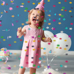 Tun de Confetti, Flippy, Party Popper, 60x5 cm, Model Stelute, Inimioare, Paiete, Lucioase, 3 cm Diametru, Multicolor