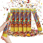 Tun de Confetti, Flippy, Party Popper, 60x5 cm, Model Stelute, Inimioare, Paiete, Lucioase, 3 cm Diametru, Multicolor