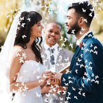 Tun de Confetti, Flippy, Confetti Cannon 40 cm, Model Fluturi din Hartie, Alb