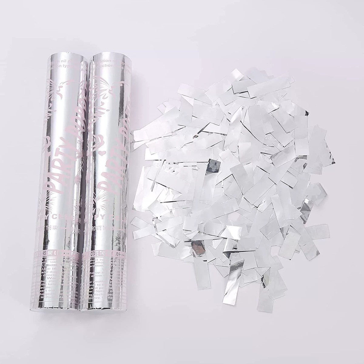 Tun Confetti Petrecere, Flippy, Lungime 30 cm, Argintiu