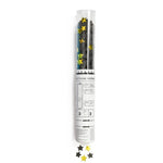 Tun de Confetti, Flippy, 40 cm, Model Stelute din Folie si Hartie, Ambalaj PET, Negru