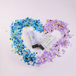 Tun de Confetti, Flippy, Best Wishes 11 x 4 cm, Model Buline din Hartie si Folie, Mov