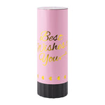 Tun de Confetti, Flippy, Best Wishes 11 x 4 cm, Model Buline din Hartie si Folie, Roz