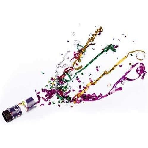 Tun de Confetti, Flippy, Party Popper 15 cm, Model Panglici din Folie, Multicolor