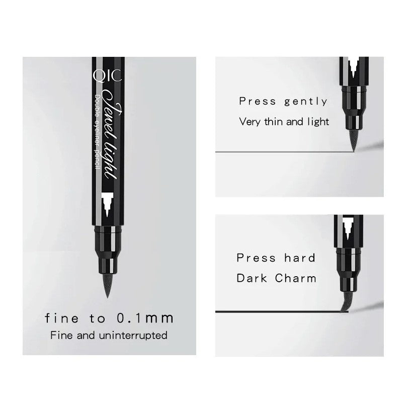 Tus Lichid pentru Ochi, Flippy, 2 Capete, Eyeliner si Stampila Inima, Pentru Ochi si Corp, 50 g, Rezistent la Apa, 12.7