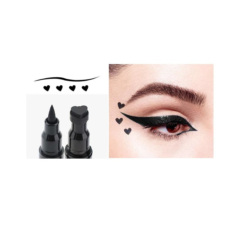 Tus Lichid pentru Ochi, Flippy, 2 Capete, Eyeliner si Stampila Inima, Pentru Ochi si Corp, 50 g, Rezistent la Apa, 12.7