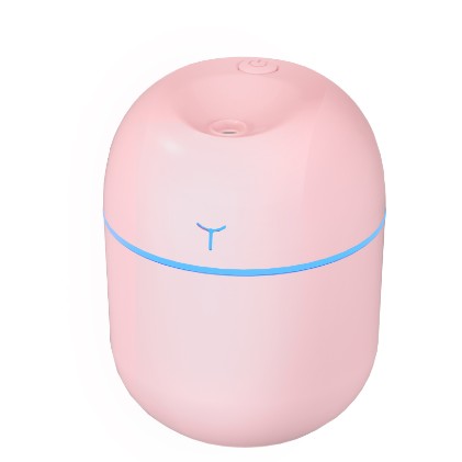 Mini Umidificator Portabil, Flippy, 2 Moduri, Aromaterapie, Silentios, Lumina Ambientala, Incarcare USB, 220 ml, 8 x 8