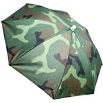 Umbrela de Cap, Flippy, Diametru 69 cm, Snur Reglabil de Cap, Protectie UV/Ploaie, Camuflaj