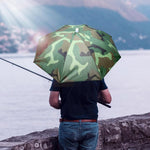 Umbrela de Cap, Flippy, Diametru 69 cm, Snur Reglabil de Cap, Protectie UV/Ploaie, Camuflaj
