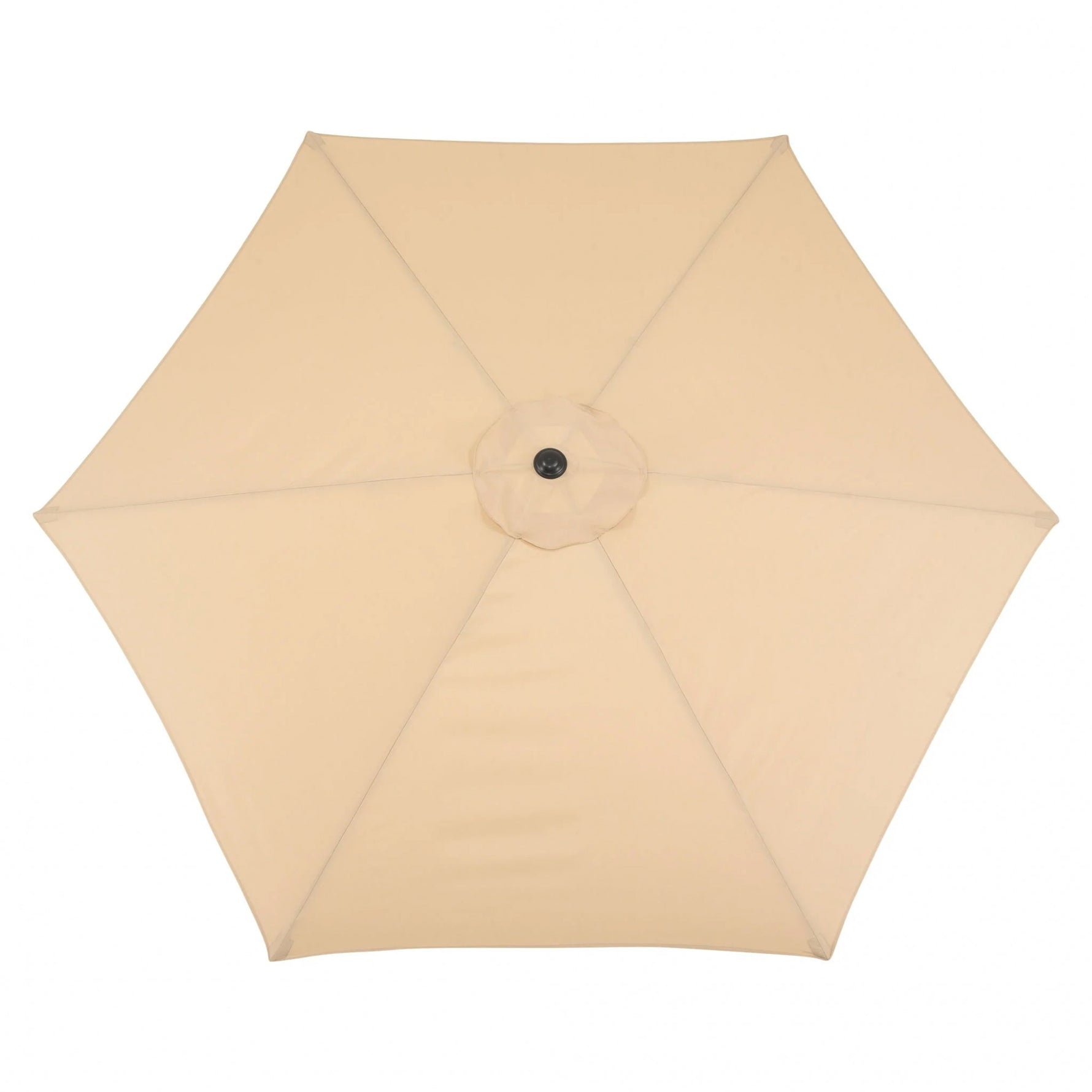 Umbrela rotunda de soare Flippy pentru terasa, diametru 2.70 m, inclinare, manivela, crem