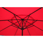 Umbrela rotunda de soare Flippy pentru terasa, diametru 2.70 m, manivela, rosu