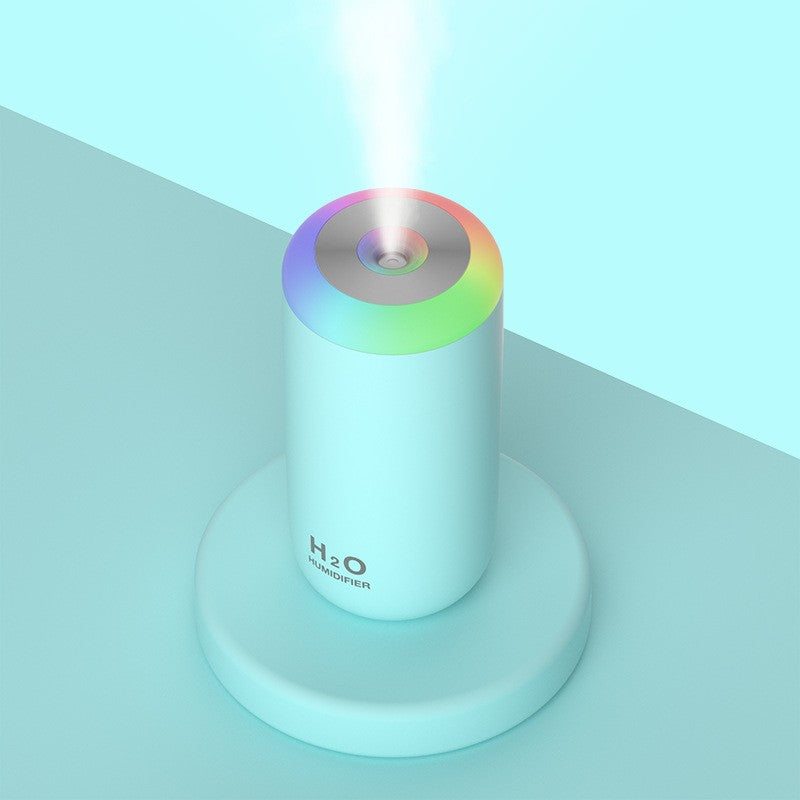 Umidificator, H2O, cu Difuzor de Aroma, Lumina de Noapte LED in 7 Culori, Zgomot Redus, 14.7x7.2cm, 350mL, Culoare