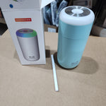 Umidificator, H2O, cu Difuzor de Aroma, Lumina de Noapte LED in 7 Culori, Zgomot Redus, 14.7x7.2cm, 350mL, Culoare