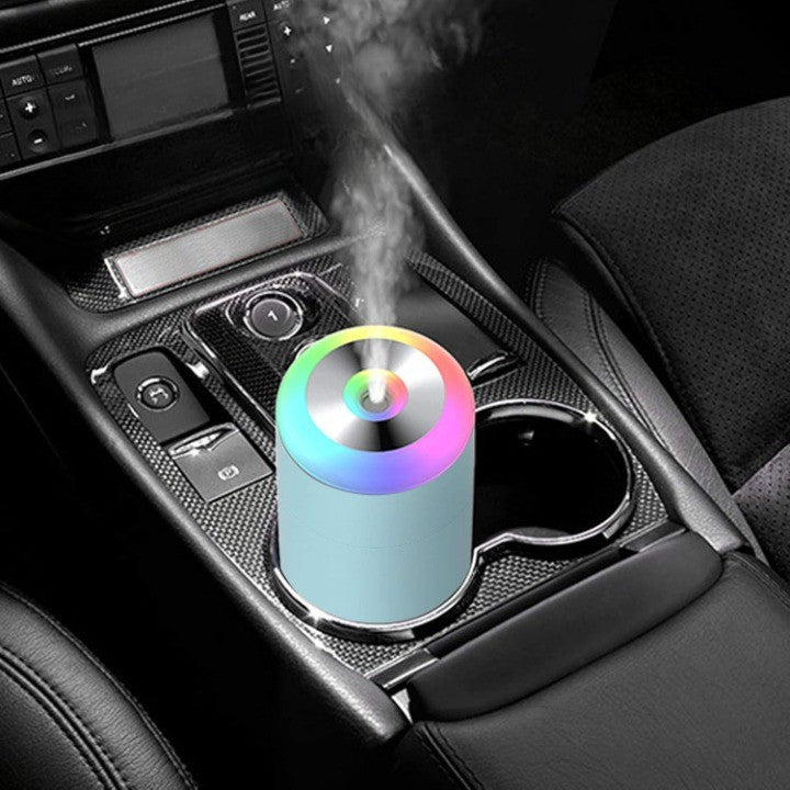 Umidificator, H2O, cu Difuzor de Aroma, Lumina de Noapte LED in 7 Culori, Zgomot Redus, 14.7x7.2cm, 350mL, Culoare